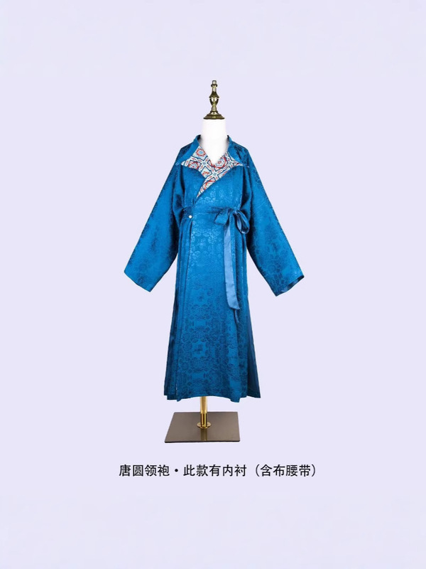 男の子の唐代の丸首の長衣の子供の漢服の李白の中国式の国風の時代劇の演出服の古風な書道の時代劇は撮影します。|undefined
