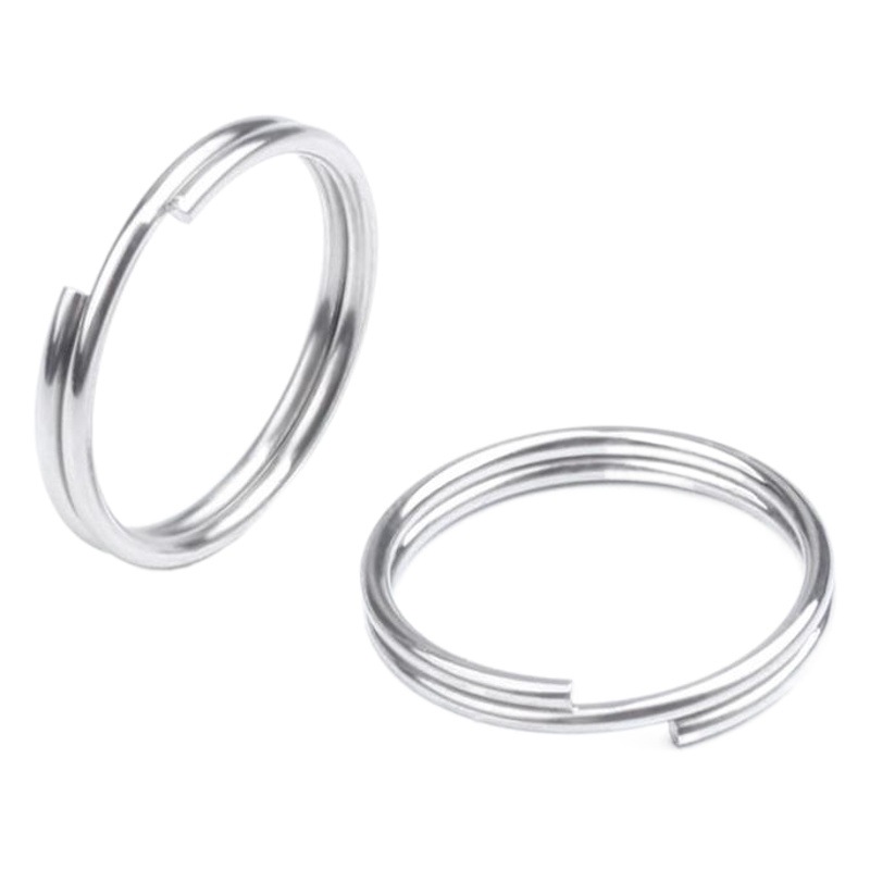 Spot 304 stainless steel key ring double ring key ring bond key ring pallid ring metal key ring