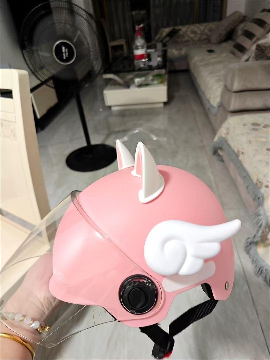 Electric scooter/motorcycle angel wing cat ear cute decorative stickers, helmet accessories, Aima/Tailg cute little accessories