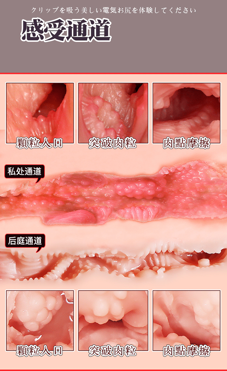Jiuai Big Butt Inverted Mold Male Masturbator Electric Manual TPE Flesh — detail image 13