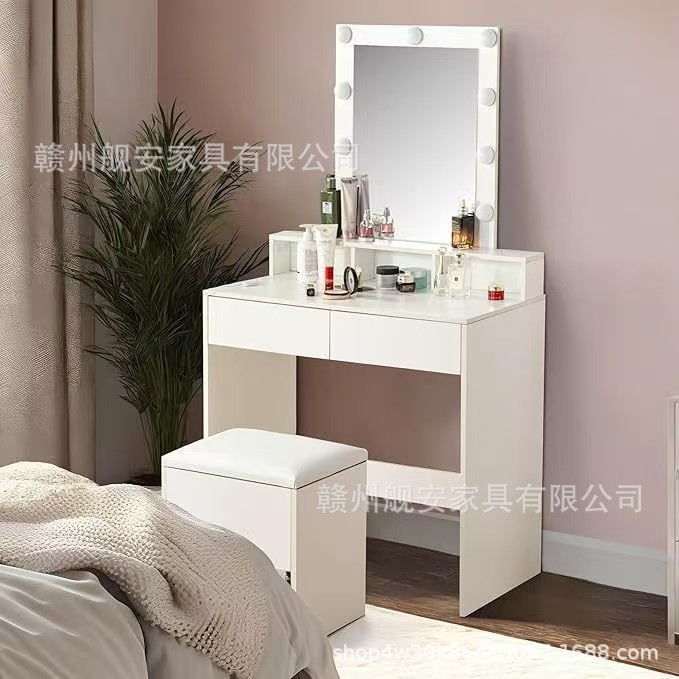 Cross-Border Amazon Led Dressing Table Bedroom Storage Integrated Cabinet Modern Simple Dressing Table