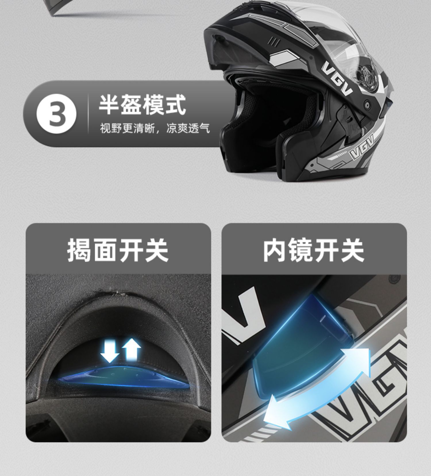 Suitable for 2025 New Vgv3C Certified Motorcycle Open-Face Helmet, Summer All-Season Motorcycle Helmet for Men and Women