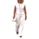 Spring and Summer 2025 New European and American Cross-border Independent Station Explosions Women's Solid Color Round Neck Sleeveless Top and Pants suit