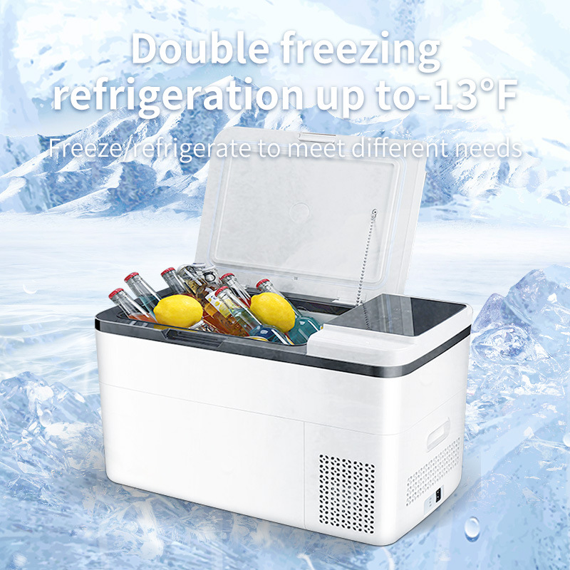 Refrigerator 28L Car Refrigerator Household Small Cooling and Heating Box Dual-Use for Car and Home Student Dormitory Mini Refrigerator