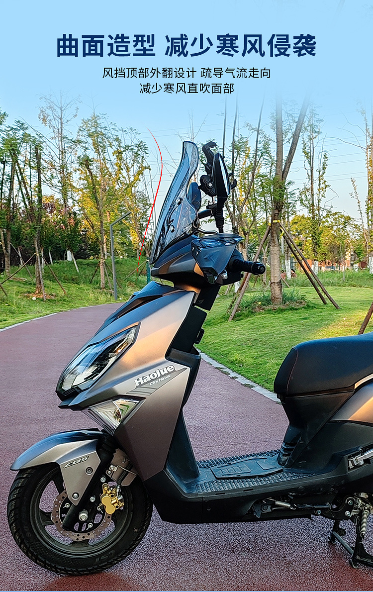 Suitable for Haojue AFR125 windshield pedal motorcycle modified Suzuki UY dedicated flexible PC front windshield