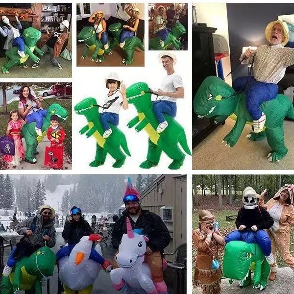 子供用インフレータブルスーツ、小さな恐竜、面白い乗り物、乗馬服、ハロウィーンパフォーマンス衣装|undefined