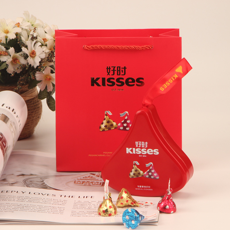 好时之吻kisses巧克力6粒铁盒生日宝宝满月退休礼物结婚喜糖批发