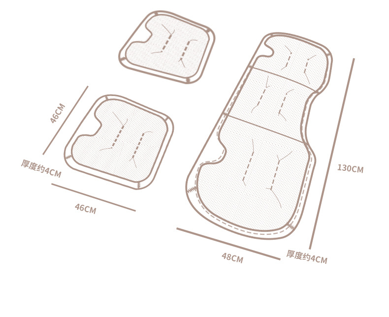 Suitable for Mitsubishi Seat Cushion Lumbar Support Jinyuan Yige Outlander Wingman Lancer Car Interior Seat Car Supplies