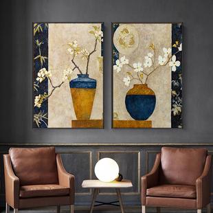 Living Room Sofa Background Wall Entrance Aisle Modern Simple Dafen Village Oil Painting Restaurant Flower Chinese Texture Hanging Painting