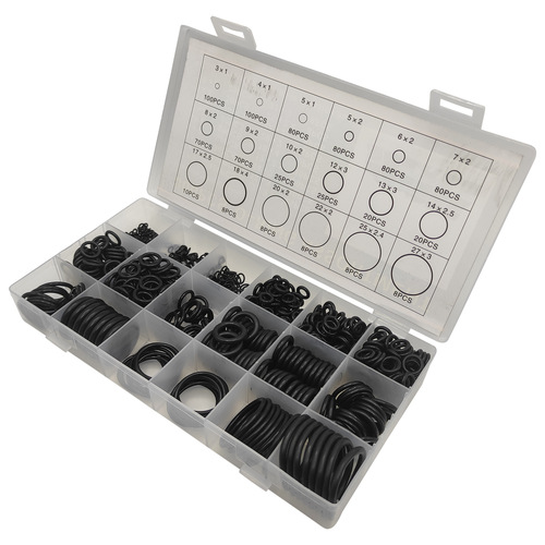 800pcs 18-grid O-ring set, black leather sealing ring, O-ring, high temperature resistant nitrile rubber ring