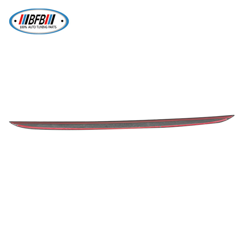 100% Real Carbon Fiber Forged Rear Trunk Trim Tailgate Strip Tail Door Trim for Tesla Model X - Rear Trunk Decoration Modification