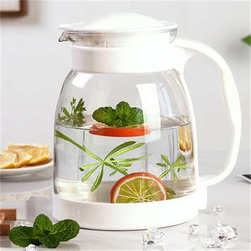 Moda Lila olla conjunto de cinco piezas hogar de gran capacidad botella de agua fría jugo olla a prueba de explosión de alta temperatura resistente tetera venta al por mayor