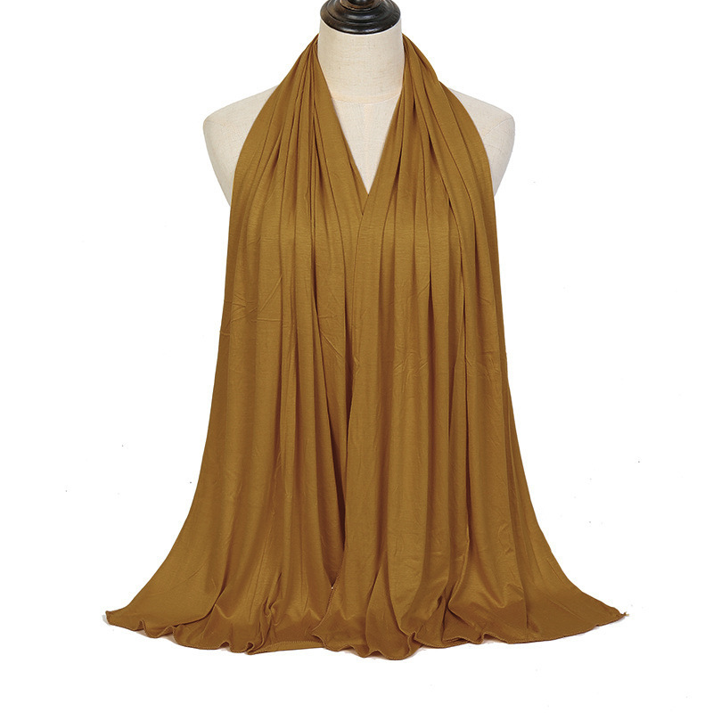 Plain Elastic Jersery Cotton Hijab Shawl Women Jersey Scarf|undefined