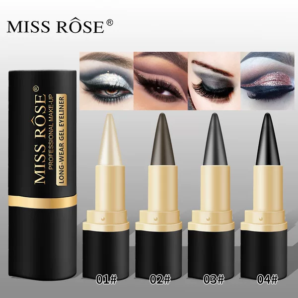 Missrose Pointed Eyeliner Three-Color Waterproof Eyeliner Rich Single-Color Eyeliner Waterproof and Sweat-Proof