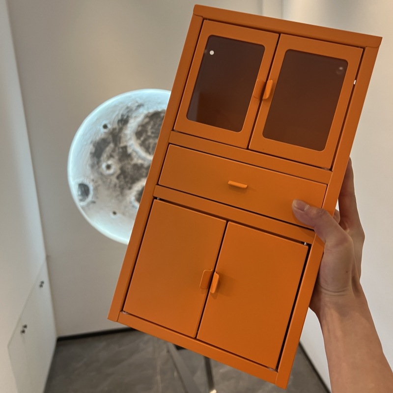 Caja de almacenamiento de joyería mini muñeca pequeña muebles pequeño gabinete de archivos para chicas regalo de cumpleaños pequeño gabinete de escritorio sin instalación