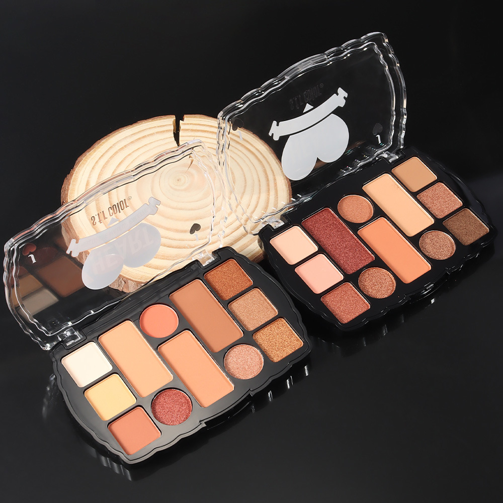 Transfronterizos para los viajes diarios color tierra fácil de colorear perla mate doce color eye shadow plato fabricante de fuente mayorista