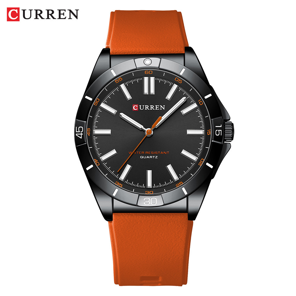 Curren Carian 8449 reloj deportivo para hombre cinta reloj de cuarzo de esfera grande Reloj transfronterizo