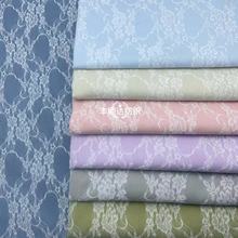 彩色蕾丝牛仔面料外套裤子裙子服装设计师水洗布料
