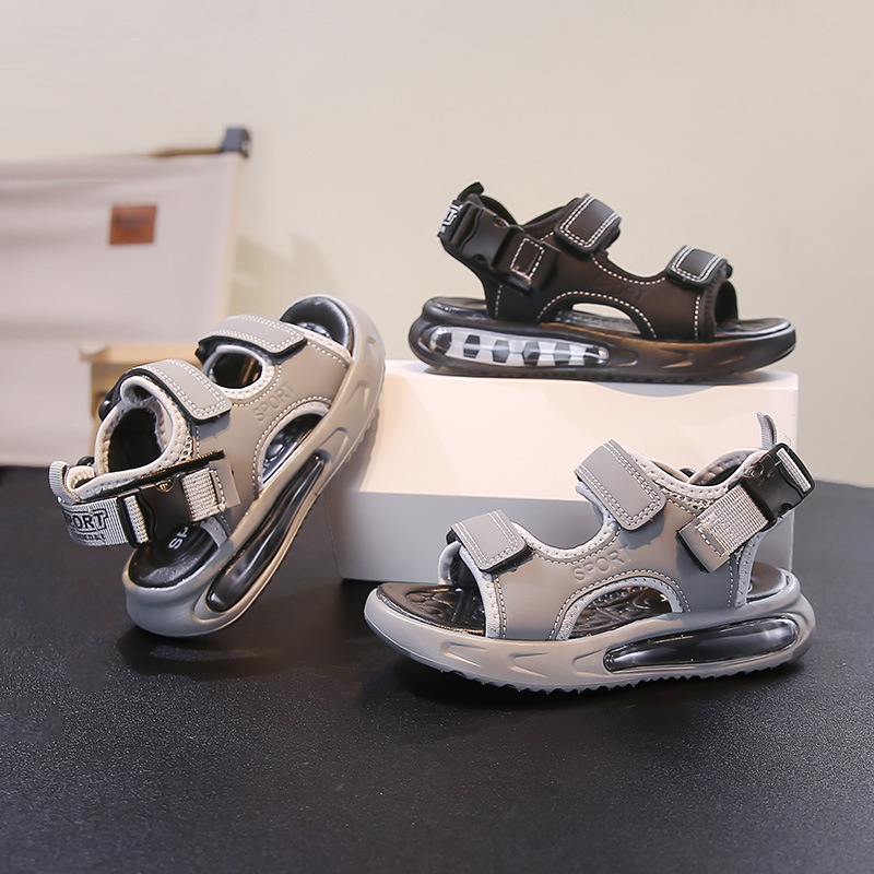 Sandalias deportivas para niños 2026 verano nuevo niño suave antideslizante zapatos de playa zapatillas de color grande image 3