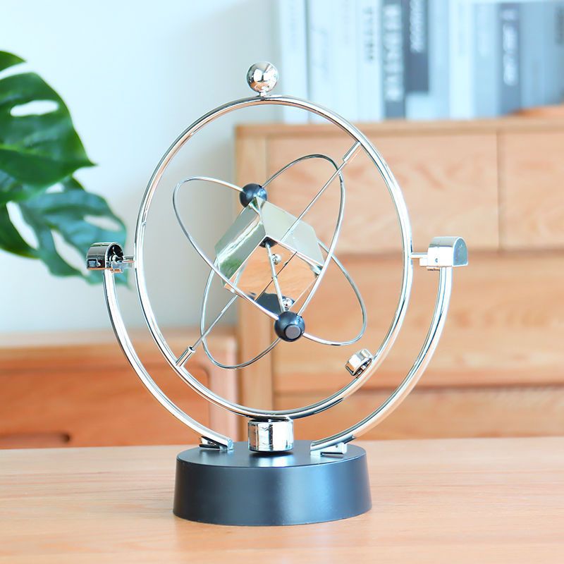 物理反重力永动仪机小摆件 创意可爱办公桌解压装饰品现代简约批