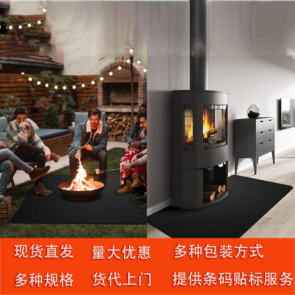 Barbacoa estera del horno cubierta al aire libre terraza estera protectora retardante de llama de alta temperatura resistente al fuego pozo brasero estera ignífuga horno de barbacoa alfombra del piso