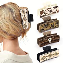 X 36744 Simple square hair claw clip ��Լţͷ���θ���βץ��