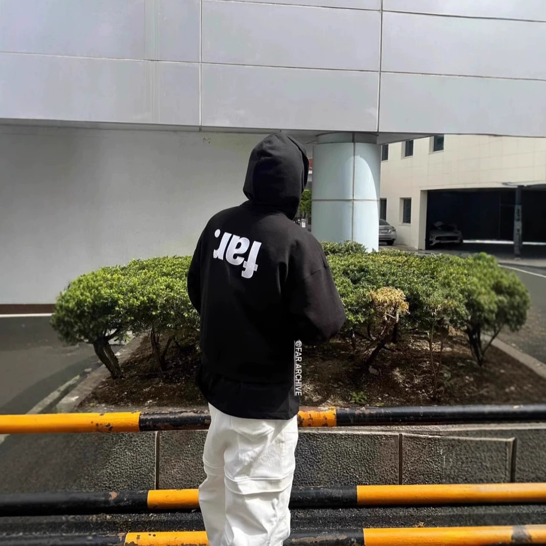 Тяжелый Far перевернутый с вышивкой с логотипом свитер свитер с вышивкой