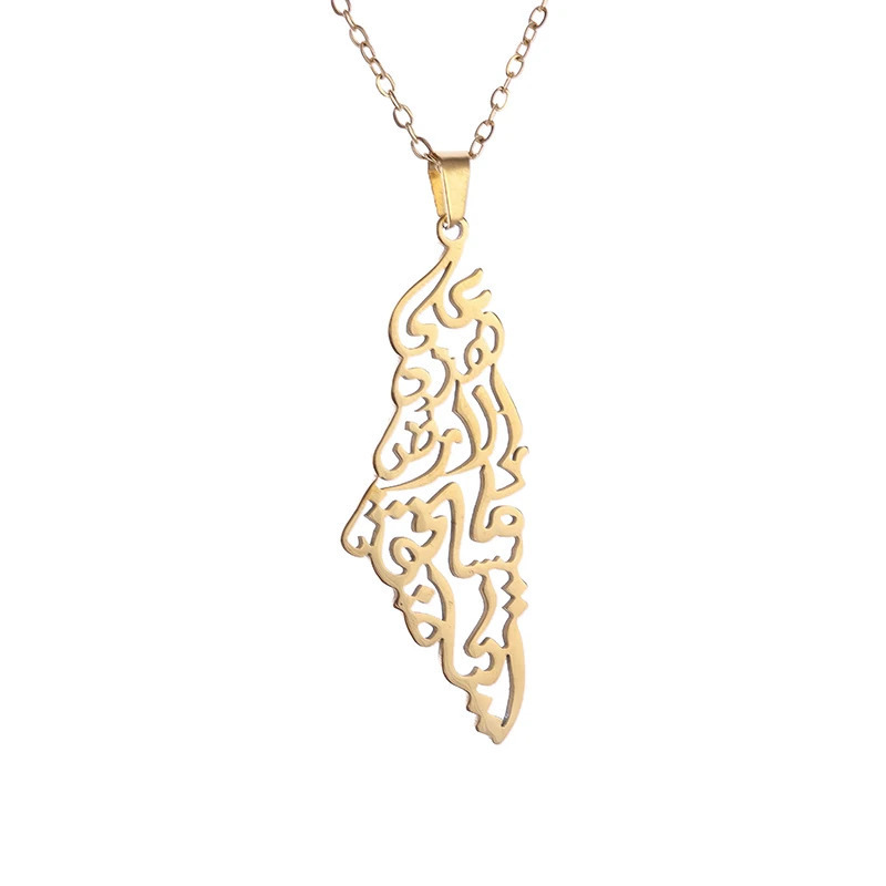 Geometric Line Pendant Necklace For Men And Women, Vacuum Plated_voghion.com