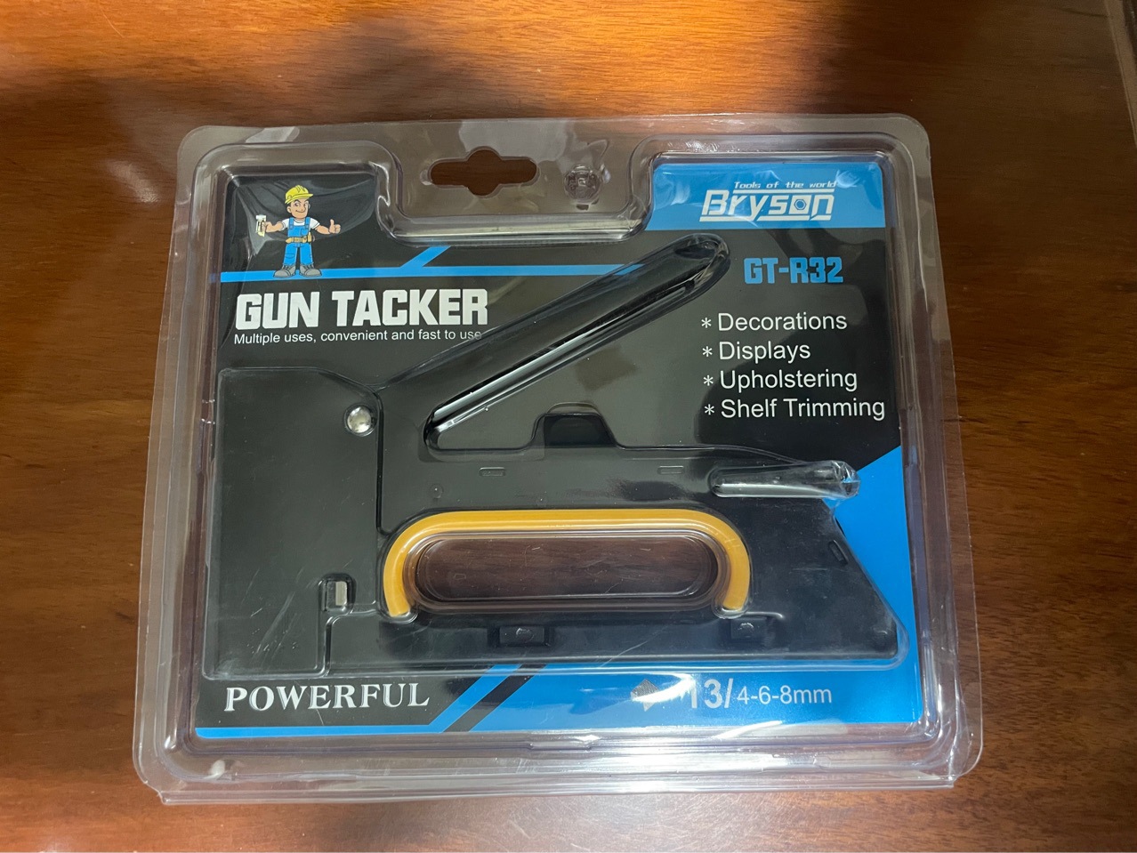 高品质Bryson黑漆枪身防锈码钉枪1008F-U型钉专用打钉机家具