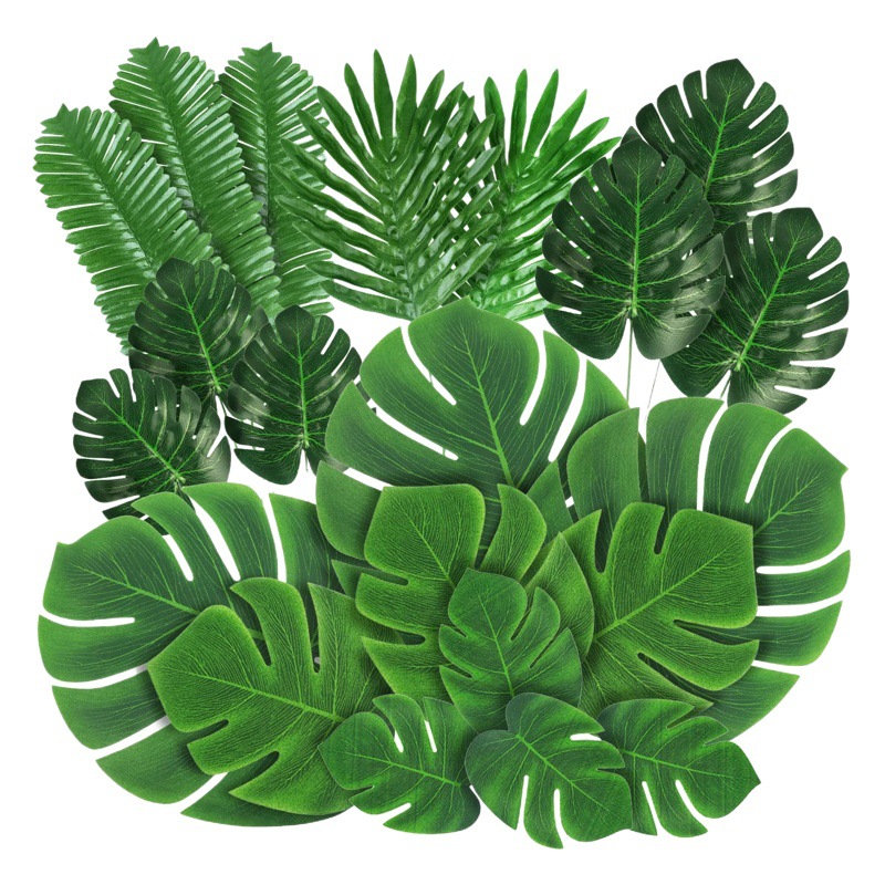 Simulation Blade Turtle Leaf Cross-border Supply Hawaii Party Decoration Dining Table Flower Accessories Feel Turtle Leaf