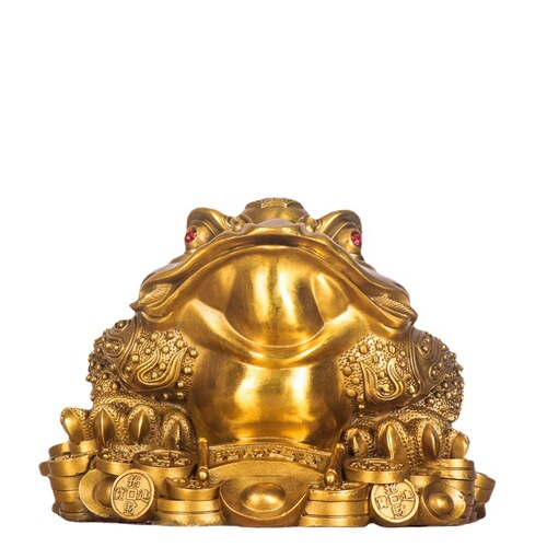 Yang Tong Ji Factory Wholesale Large Toad Figurine Three-legged Golden Toad Money Toad Bronze Gold Toad