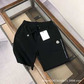 蒙家正确版跨境外贸同款休闲短裤中裤M家百搭宽松新款字母五分裤