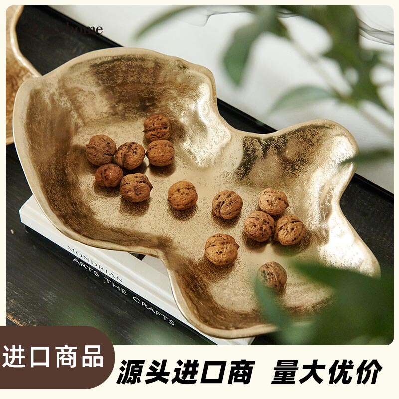Diskay India Imported Aluminum Creative Flower Tray Decorative Bowl Living Room Home Decoration Ornaments Tableware Display Plate