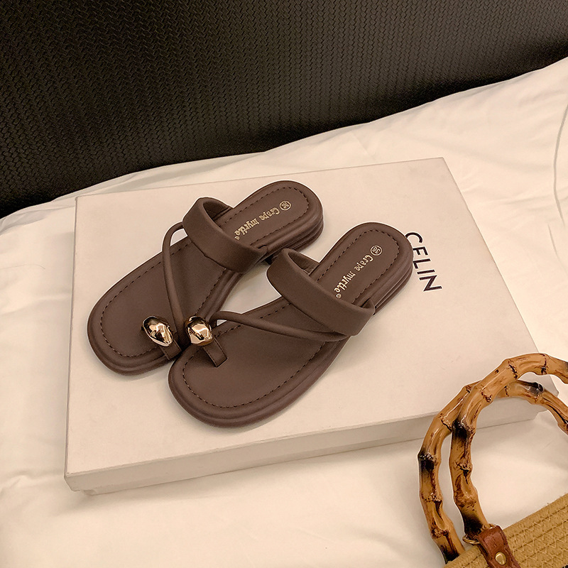Sandalias Playeras de Suela Gruesa para Mujer de Microfibra y Caucho