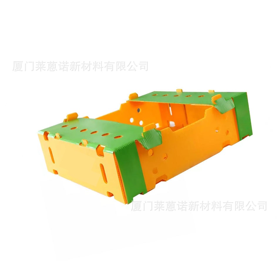 Caja de frutas y verduras de placa hueca pp personalizada plegable impermeable frutas y verduras frescas de transporte de cadena de frío Caja de plástico de calcio image 21