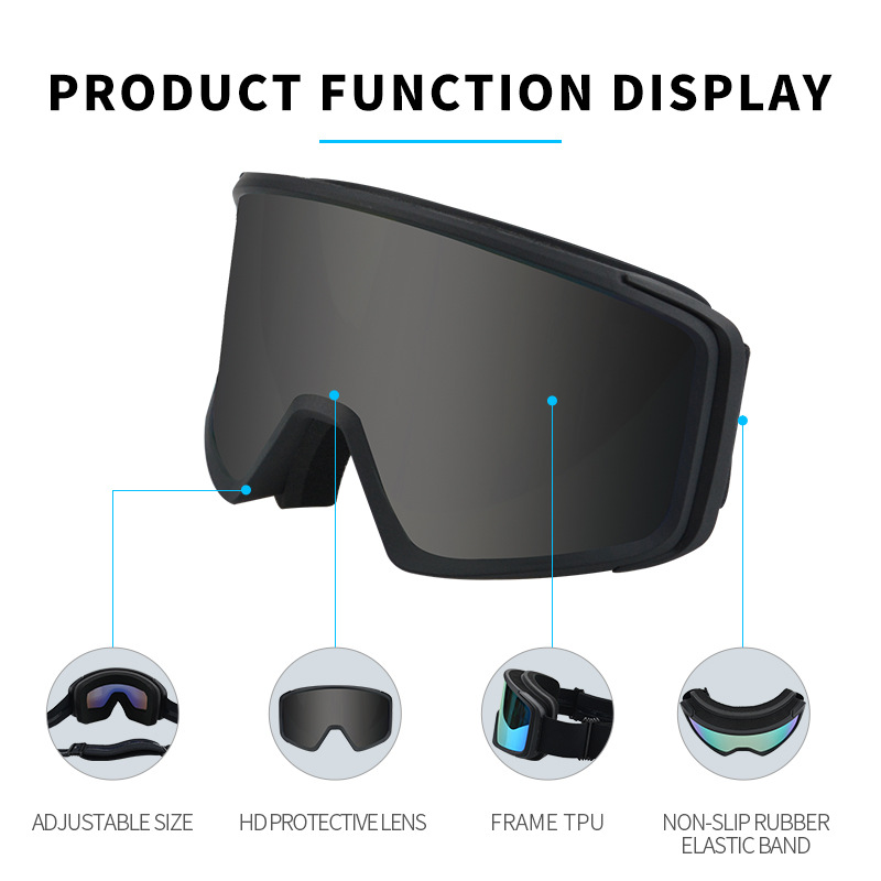 Κυλινδρικό σκι για σκι σε εξωτερικούς χώρους ενηλίκων, ορειβασία στο χιόνι, προστασία από την υπεριώδη ακτινοβολία, γυαλιά προστασίας από τον άνεμο_voghion.com