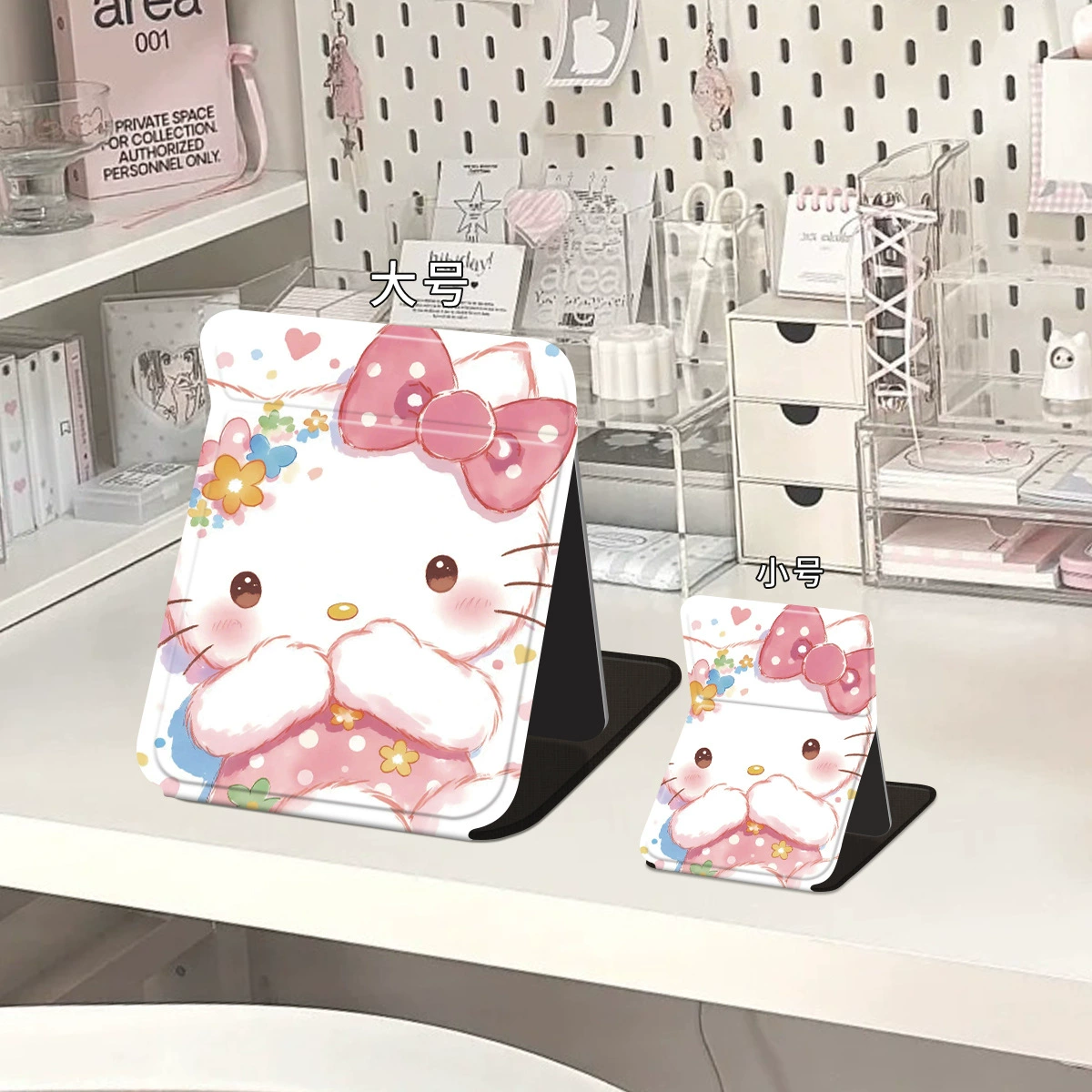 Sanrio, Hello Kitty, folding table mirror for students for bedroom