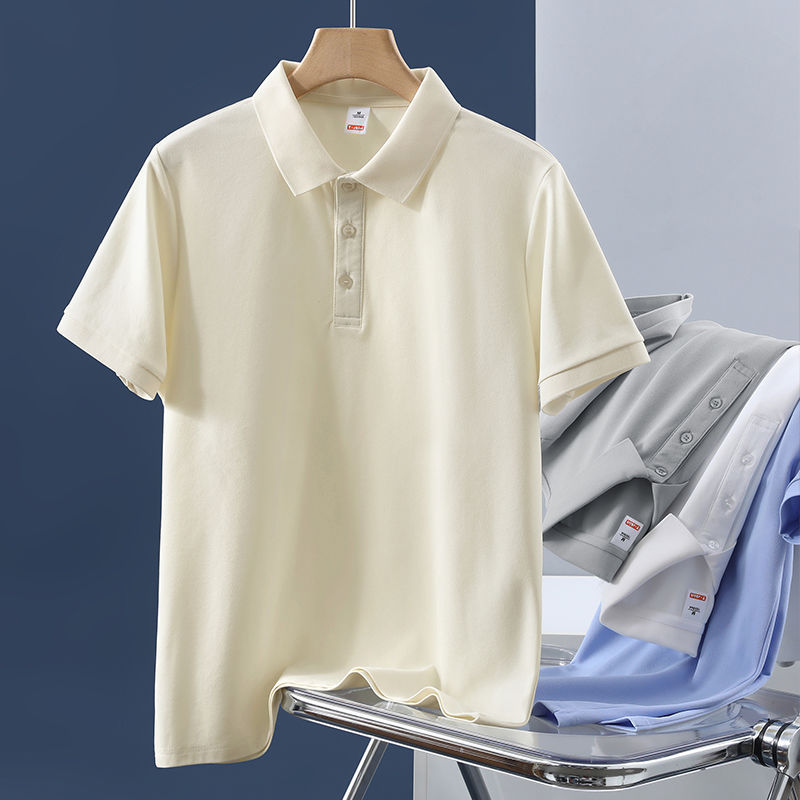 Chemise d'été pour homme, col, manches courtes, coupe ample, couleur unie tendance, style américain décontracté, grandes tailles disponibles._voghion.com