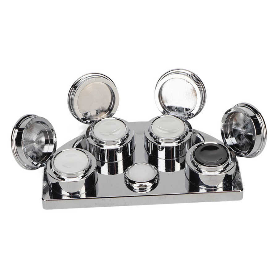 修表工具 不锈钢油碟 4目金属油碟 4头银色金属不锈钢 陶瓷碗油碟