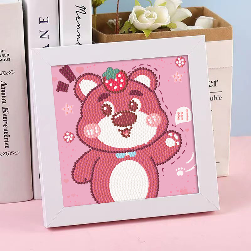 Diamante infantil DIY hecha a mano con material de marco paquete de dibujos animados Sanliou pegatinas de diamante regalo al por mayor pinturas de mampostería