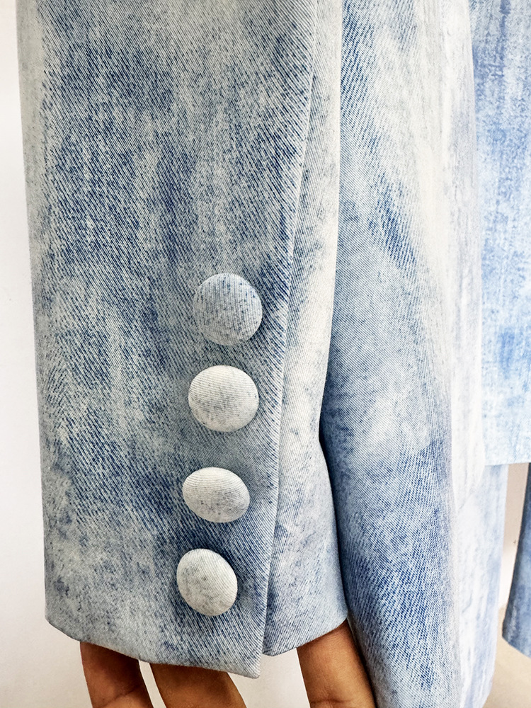 Spring Tie Dyed Printed Slim Fit Mid Length Blazer Trousers Two Piece Set 11 Spring Tie Dyed Printed Slim Fit Mid Length Blazer Trousers Two Piece Set