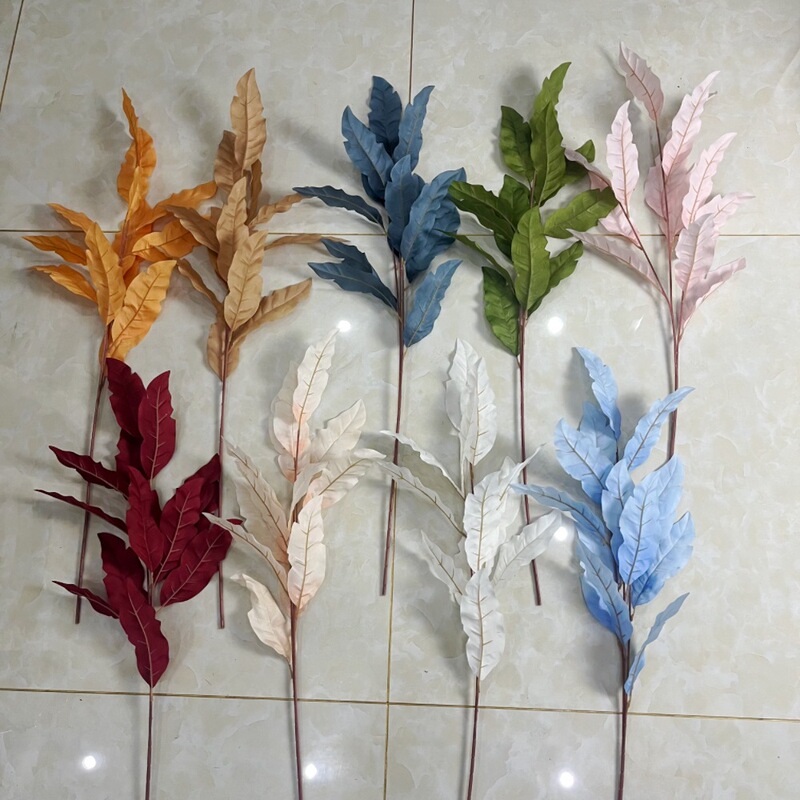 Peach Leaf Decorative Flower Angel Leaf Mountain Peach Leaf Simulation Flower Wedding Background Hotel Home Dress Wedding Fake Flower