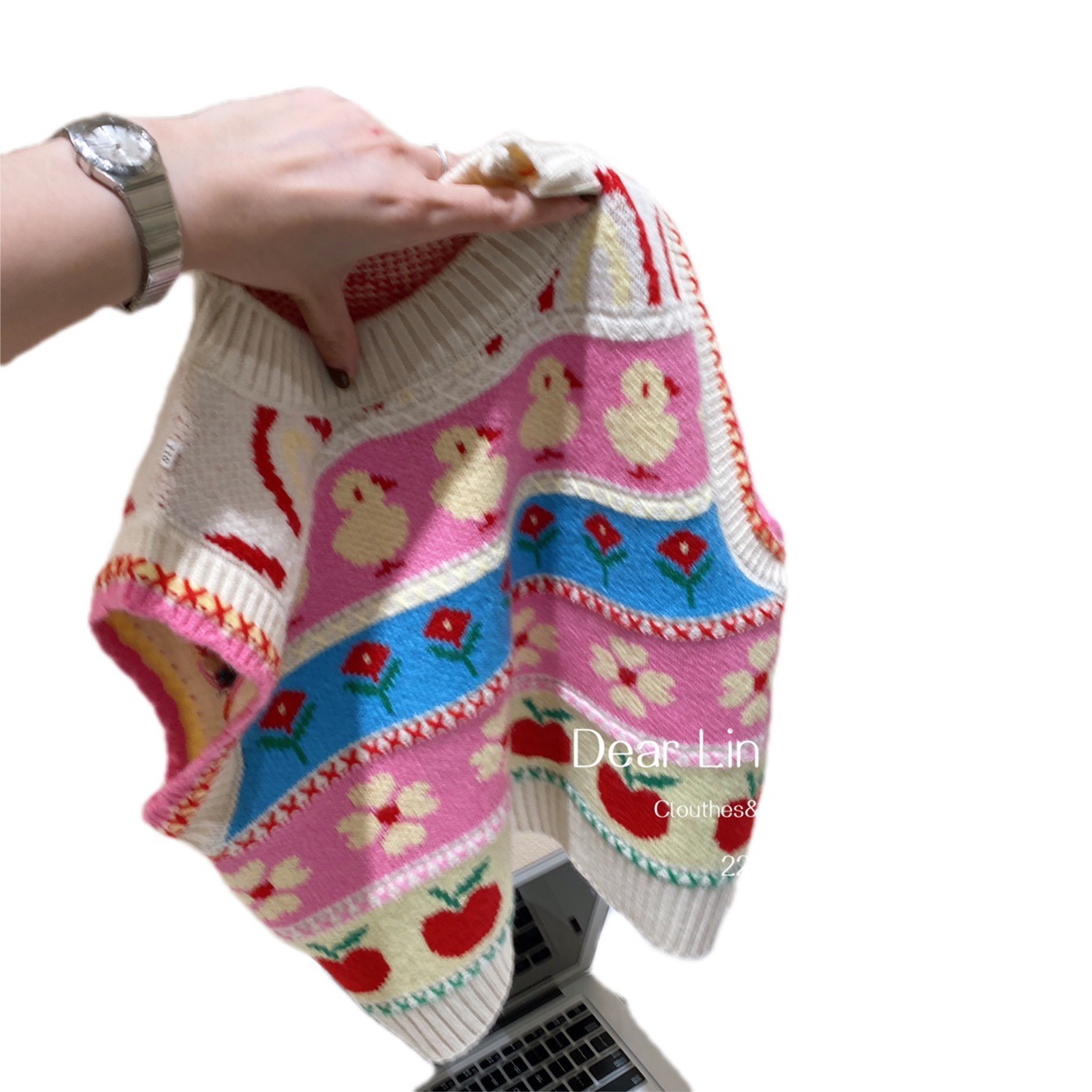 Estilo coreano niña 2023 invierno nuevo bebé lindo suéter chaleco Internet celebridad moda estilo occidental otoño suéter