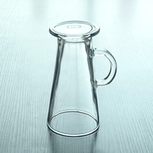 厂家批发精白料玻璃果汁杯甜品奶茶店专用雪糕杯激凌杯把手饮料杯