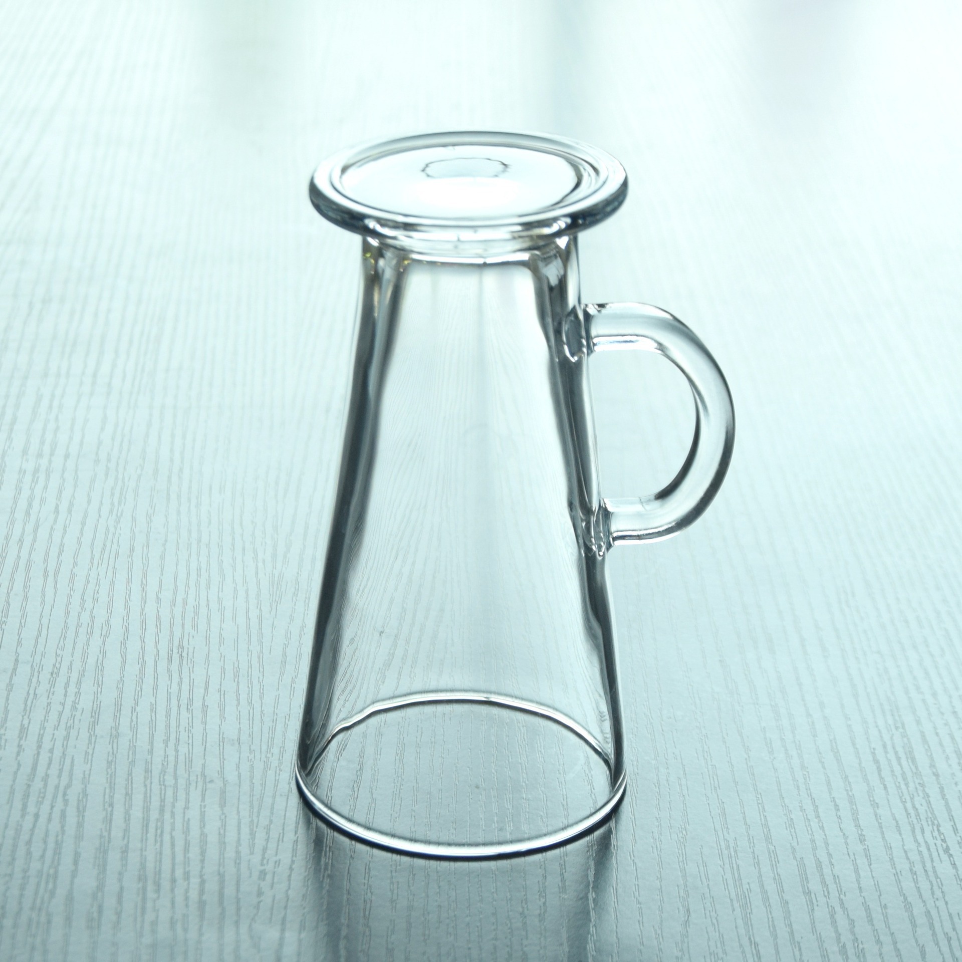 厂家批发精白料玻璃果汁杯甜品奶茶店专用雪糕杯激凌杯把手饮料杯