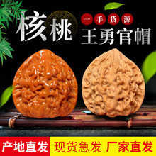 文玩核桃麒麟纹手玩把件原色机刷王勇官帽产地批发手工文玩收藏
