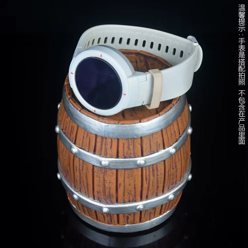 One Piece GK postura en cuclillas Ace barril accesorios de barril de madera bolsa mano escena de resina plataforma base de todo fósforo