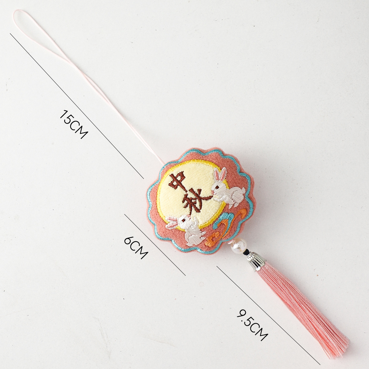 Nuevo Festival del Medio Otoño conejo colgante de bordilla decoración caja de regalo embalaje de regalo DIY material de florista