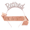 Retired Retired hairpot strap suit pink I'm retired etiquette with retirement crown