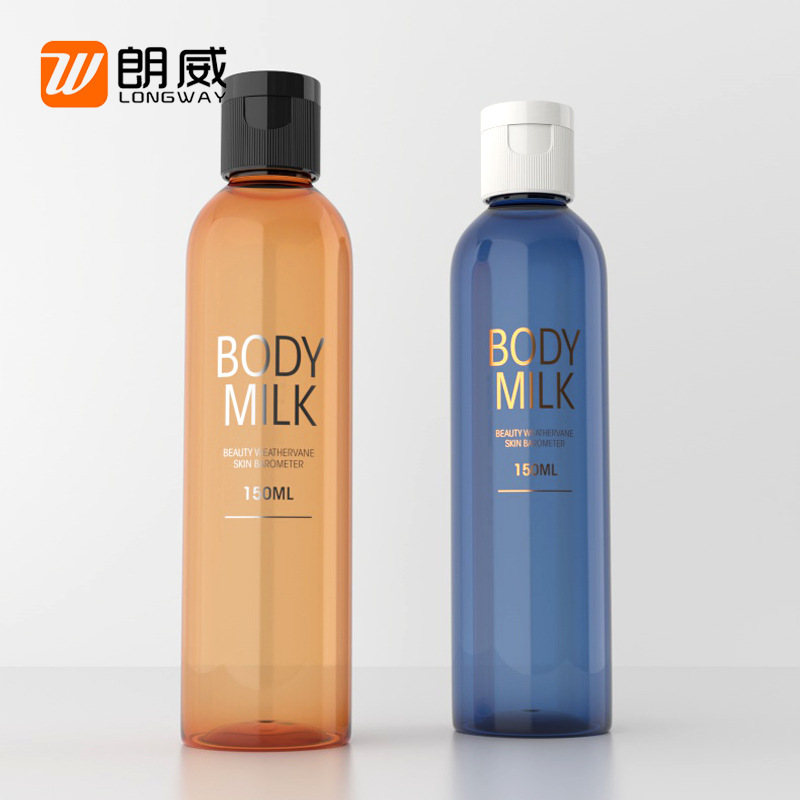 150ml de hombro redondo tapa de la botella de tapa botella cosmética botella de mariposa botella de plástico para mascotas botella de rocío puro sub-botella